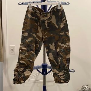 Camo Capri Cargo Pants